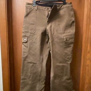 Fleece Lined Duluth Trading Flex Fire Hose Cargo Work Pants 10X31